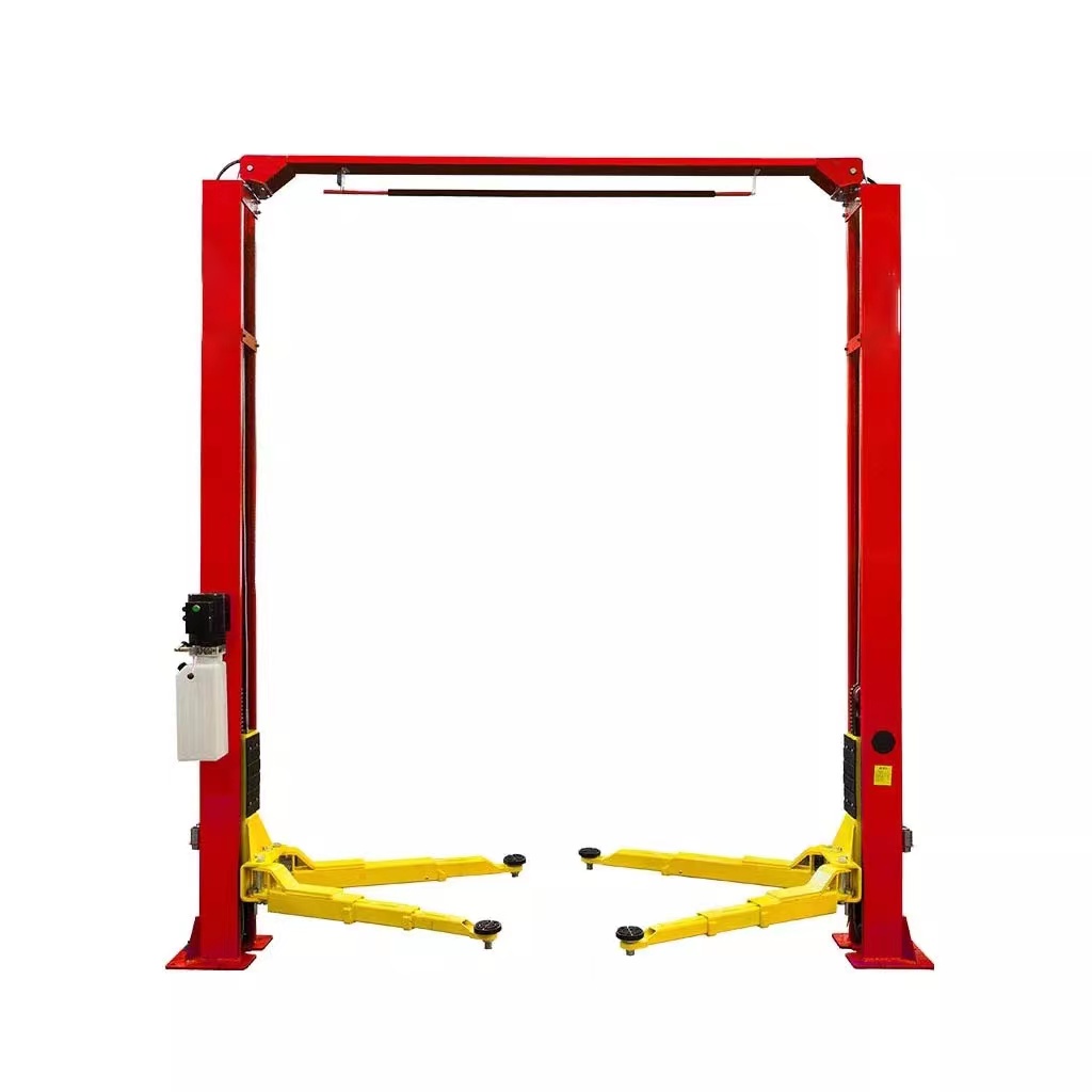Hydraulic clear floor two post car lift second hand car elevator 4 ton gantry used 2 post car lift