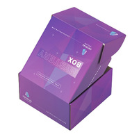 Boîtes d'expédition de vêtements en papier violet personnalisées à prix compétitif pour emballage