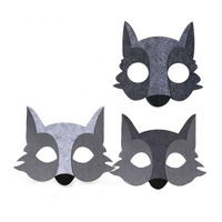 Masque de cerf en feutre orange écologique pour enfants, idéal pour les fêtes, les festivals et les jeux de rôle