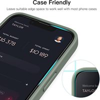 Couverture complète en verre trempé pour iPhone 17 16ProMax 15Pro 13 étui protecteur d'écran amical anti-empreintes digitales anti-rayures