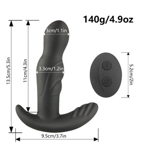 Pemijat Prostat 360 Derajat Berputar <span class=keywords><strong>Vibrator</strong></span> Anal Silikon Sumbat Pantat Pria Mainan Seks Bergetar untuk Pria - Product Image 2