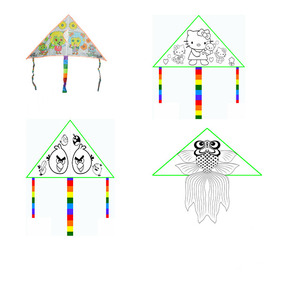 <span class=keywords><strong>Cometa</strong></span> de Diamante Grande para Pintar, Diseño de Dibujos Animados Chinos, <span class=keywords><strong>Cometa</strong></span> Delta de Plástico para Niños, Estilo Pakistaní - Product Image 3