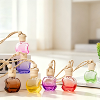 Flacon diffuseur en verre vide de 10 ml à dégradé de couleurs, avec bouchon à vis et corde de suspension, pour désodorisant de voiture