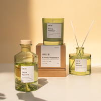 Ensemble cadeau bougie parfumée et diffuseur de roseaux d'huile de marque privée Mescente