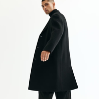 Manteau en laine épaisse pour homme, style classique, coupe ample, col en V, bouton unique, anti-plis, respirant, très vendu