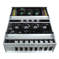 Dual 1650w PSU 12 GPU ensemble complet PC Case 4U serveur complet Case System Frame