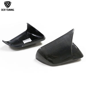 غطاء مرآة بديل بنمط <span class=keywords><strong>M</strong></span> لسيارة فورد موستانج، غطاء مرآة الرؤية الخلفية من ألياف الكربون بتشطيب لامع، طراز أمريكي 2015+ - Product Image 3