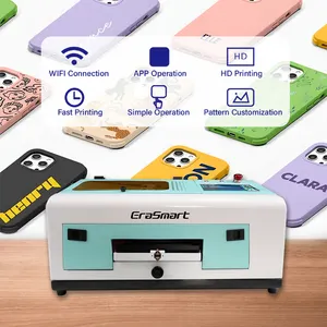 EraSmart Automatic Smart Wireless UV Flatbed Printer New Small Business Telephone Cover Printing Machine For Phone Shops