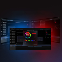Accessoires informatiques Boîtier d'ordinateur en aluminium/plastique 28 cm avec éclairage LED coloré Bandes LED ARGB