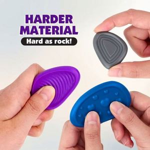 New Sensory Fidget Toys <b>Kids</b> Adults 6 Pc Silicone Worry Stone Travel Toy for Autism Teens Calm Down Quiet Anxiety Fidgets - Product Image 6