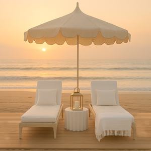 Nouvelle conception, impression OEM personnalisée, parasol moderne en forme <span class=keywords><strong>de</strong></span> pagode pour extérieur, jardin, <span class=keywords><strong>plage</strong></span>, portable, usage hôtelier, <span class=keywords><strong>bord</strong></span> vertical - Product Image 1