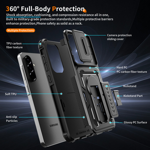 Funda Protectora 360° de TPU para PC, 3 en 1, Antigolpes, Resistente, con Soporte, para <span class=keywords><strong>Samsung</strong></span> A16, A17, <span class=keywords><strong>A26</strong></span>, A36, A56 - Product Image 6