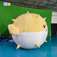 Décoration de mascotte de poisson-globe en peluche gonflable OEM ODM Décoration d'événement de modèle animal gonflable