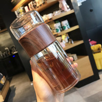 Infuseur de thé à double paroi en verre borosilicate à fond épais, traditionnel, bouteille d'eau portable pour café et voiture