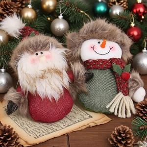 Muñecos Colgantes Navideños Nórdicos, Adornos Minimalistas de Fieltro de Santa Claus y Muñeco de Nieve para Crear una Escena Decorativa de Estilo Escandinavo - Product Image 2