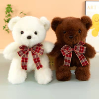 Nouvelles peluches ours de 8 pouces pour machine à griffes, en coton PP et plastique, cadeaux de mariage, petits jouets en peluche en gros pour les stands de rue