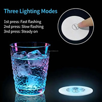 RICHSHINING autocollant de tasse à lumière LED personnalisé autocollant de tasse eva avec lumière flash autocollant de fond de bouteille ktv bar fournitures d'ambiance