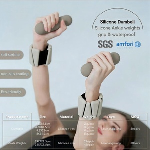 Haltères en silicone 1,5 kg antidérapants portables et étanches pour usage domestique, entraînement du corps entier, équipement de fitness unisexe - Product Image 6