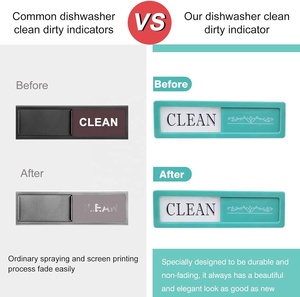 Cửa trượt dấu hiệu sạch bẩn dấu hiệu, bẩn sạch máy rửa chén nam châm nhà bếp dấu hiệu, trượt chỉ số để hiển thị disheswashing máy - Product Image 2