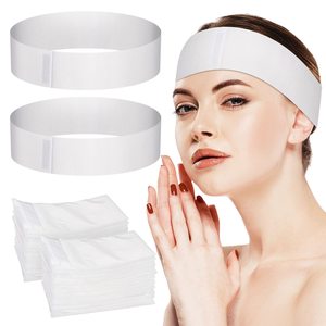 Bandeaux de spa jetables OEM/ODM, bandeaux faciaux doux en non-tissé, bandeaux élastiques pour traitements de beauté, fournitures en gros pour salons et esthéticiennes - Product Image 4