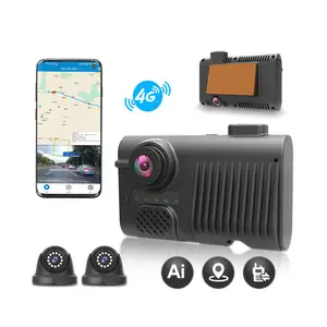 Câmera ultraviva 3 canais 4 canais Ai Dash Cam 4G DVR para carro Câmera para caminhão Ai Dashcam 4G