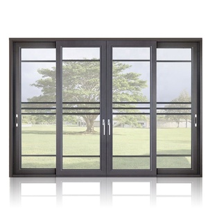 <span class=keywords><strong>Puerta</strong></span> corredera pesada moderna, <span class=keywords><strong>puerta</strong></span> de vidrio templado, perfil de aluminio - Product Image 3