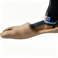 Prothèse de jambe légère et durable en fibre de carbone renforcée, 22-28 cm, avec pied multi-flexible et adaptateur