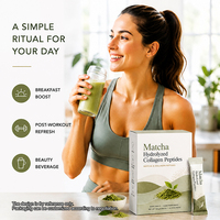 Collagène en peptides de matcha |   Collagène bovin hydrolysé avec du matcha |   Boisson protéinée beauté pour le petit-déjeuner et après l'entraînement