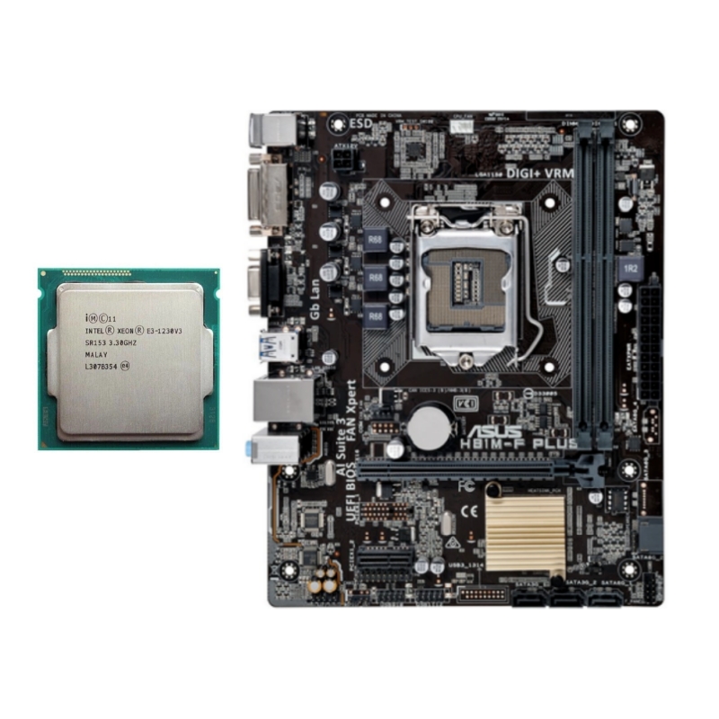 Placa base ASUS H81M-K/F PLUS + núcleo E3-1230V3
