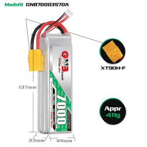 GNB GAONENG 7000mah 3S 11.1V 70C 140C XT90 RC LiPo Batterie RC Voiture Drone Bateau Avion Jets RC Loisirs 4WD Monsters Rustler - Product Image 3