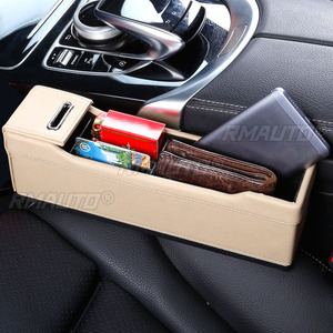 Boîte de rangement multifonctionnelle pour l'espace entre les sièges de voiture, côté conducteur, pour ranger portefeuille, téléphone, cigarettes - Product Image 4