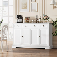 Buffet moderne en bois avec tiroirs, armoire de salle à manger avec étagère réglable, meuble de rangement pour salon, table d'appoint