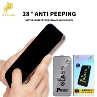 Protection d'écran de téléphone mobile de haute qualité 2.5D 9H en verre trempé, colle complète, confidentialité, anti-empreintes digitales, anti-huile, anti-choc, anti-rayures