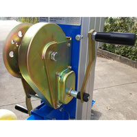 Plateforme élévatrice manuelle en alliage d'aluminium de 300 kg avec stabilisateurs pour installation CVC, hauteur 5 m, prix fabricant Chine