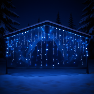 Guirlandes lumineuses LED en forme de rideau de glaçons, 6000K lumière du jour, alerte IP68, intérieur/extérieur, éclairage décoratif pour mariage, fête, Noël - Product Image 2