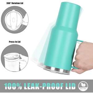 Gobelet isotherme premium en acier inoxydable de 40 oz avec poignée et paille, anti-fuite, pour le bureau, la salle de sport et l'extérieur - Product Image 4