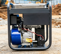 Générateur d'essence portable à châssis ouvert 5KW 5,5KVA Max 50Hz Démarrage électrique/à lanceur pour usage extérieur et construction