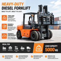 Chariot élévateur diesel 4x4 de 10 tonnes, tout-terrain, robuste, levage 6m, CE EPA pour chariot élévateur