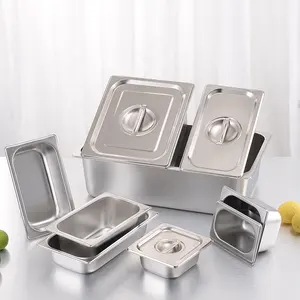 High Quality Stainless Steel 304 Buffet Equipment Restaurant GN Tray Catering Food Serving Tray GN Pan for Hotel