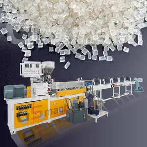 Biyobozunur granüller yapmak için plastik granüle ikiz vidalı ekstruder makinesi fiyat