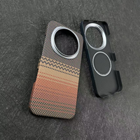 Étui de téléphone portable en fibre de carbone aramide magnétique ultra fin, résistant aux chocs, design élégant et luxueux pour iPhone