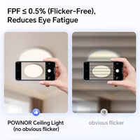 Plafonnier LED rond décoratif à intensité variable de luxe 60W avec télécommande pour l'éclairage du salon de la maison moderne