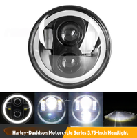 Phare LED de 5,75 pouces avec Angel Eye DRL 40W IP68 Phare de moto Touring Étanche Universel