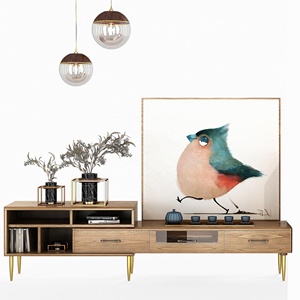 Mueble nórdico Simple de madera, mesa de almacenamiento, <span class=keywords><strong>Tv</strong></span>, banco - Product Image 6