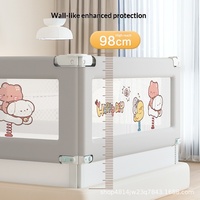 Barandilla de Seguridad para Cama de Bebé Summer Infants, Barandilla Anticaídas de Material de Cachemira, 180 cm de Longitud Ajustable, Ajuste Universal, Tres Modelos 497