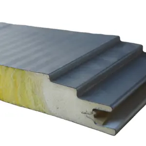 Factory Supplier Contemporary Metal Rock Wool Sandwich Panel Insulated Roof with Price Graphic Design Solution