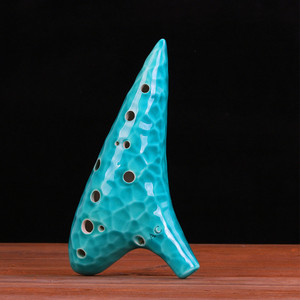 Ocarina en céramique C alto à 12 trous, design ondulé, intonation précise, instrument de musique éducatif pour débutants - Product Image 2