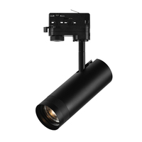 220V Dimmable 15W 18W COB LED Moderne En Aluminium Rail Lumière Intelligent Angle De Faisceau Réglable Anti-Éblouissement pour Musée Art Galerie Dali