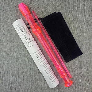 <span class=keywords><strong>Flauta</strong></span> de color transparente, <span class=keywords><strong>flauta</strong></span> recta de 8 agujeros, Instrumento de ocho agujeros, llave G alemana, Inglés para principiantes - Product Image 2