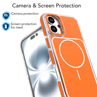 Coque de téléphone magnétique robuste pour iPhone 16 Plus, double couche, antichoc, protection intégrale, robuste, protection intégrale du corps